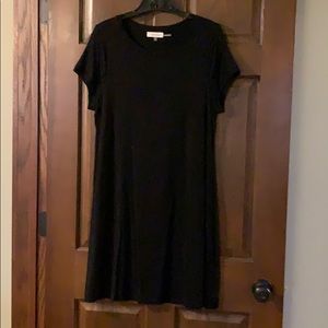 Calvin Klein Black Cap Sleeve Dress L